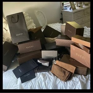 Gucci boxes and dust bags